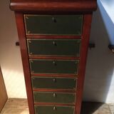 Notary's cardboard box in mahogany-colored cherry wood "Félix Monge"