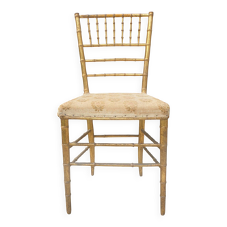 Chaise Napoléon III en bois doré