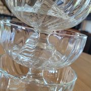 4 transparent glass ice cream bowls - Luminarc