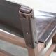 20th century leather and wood bench