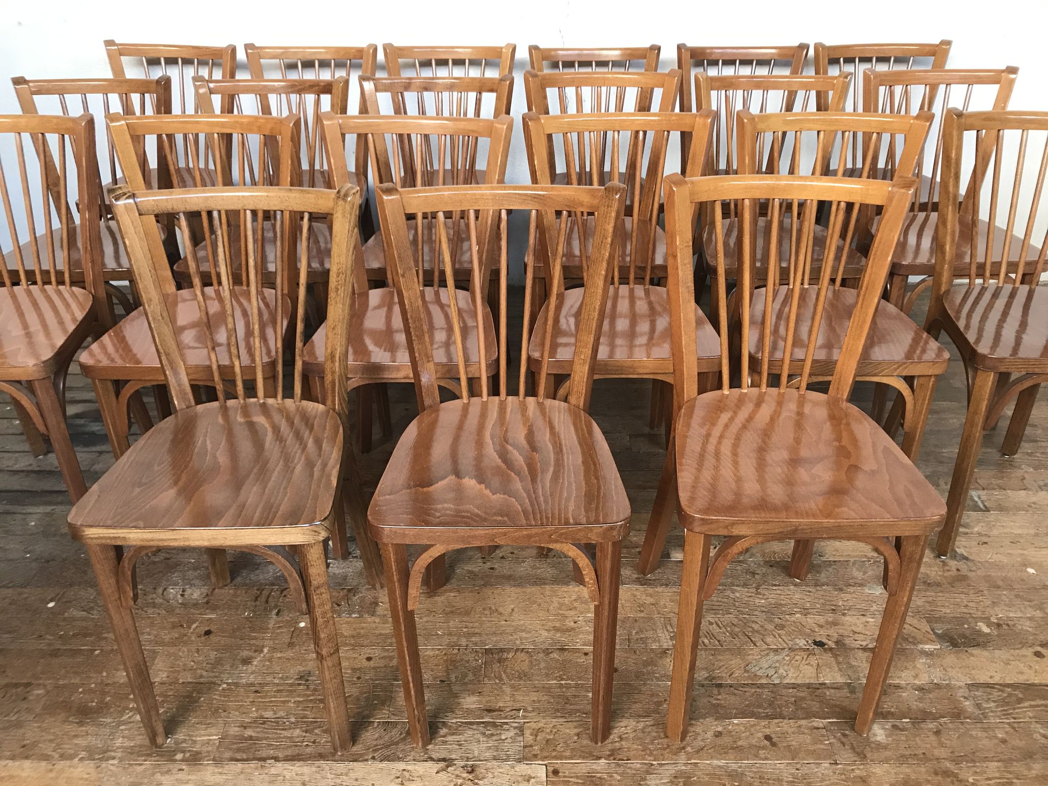 Rare series of 50 chairs Baumann fanett vintage design 1950 1960
