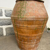 Large green glazed terracotta jar, Spain, 19th century.