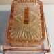 Beurrier en verre rose