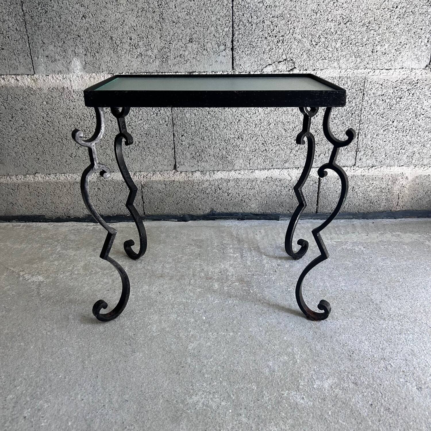 Wrought iron side table
