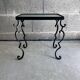Wrought iron side table