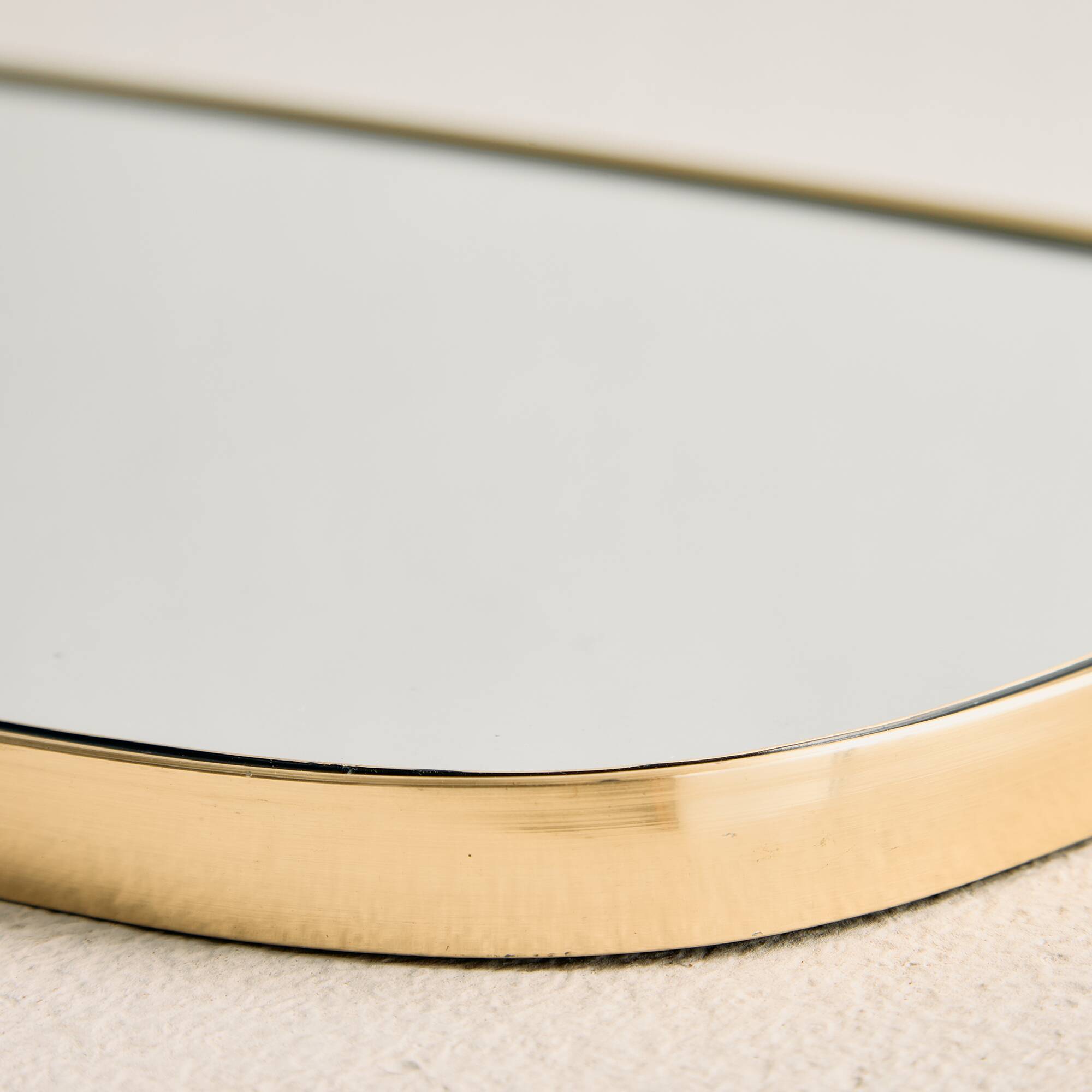 Framed metal mirror