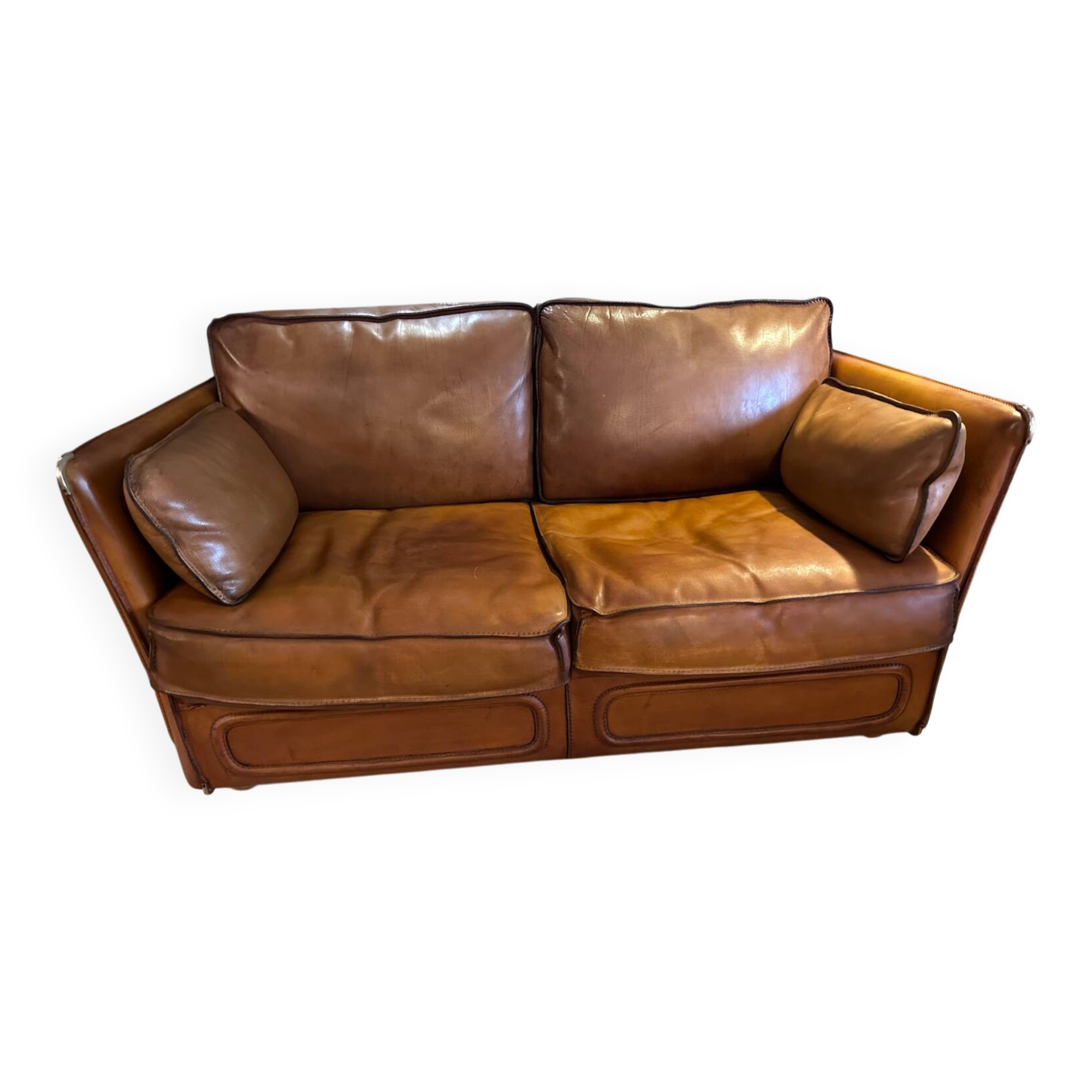 2-seater leather sofa by Roche Bobois