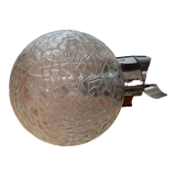 Vintage suspension 5 lights, glass and chrome