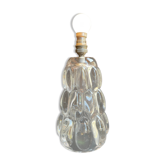 Schneider Glassworks - Important Lamp Foot - Molded Crystal - Conical with Godrons