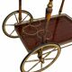 Bar drinks trolley in brass and wood by Maison Jansen