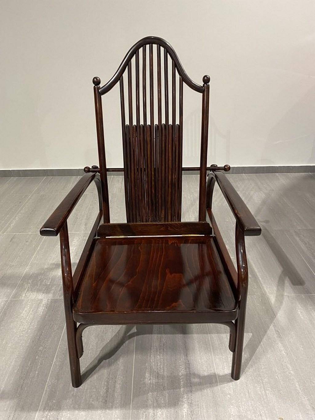 Fauteuil réglable par Josef Hoffmann pour Jacob & Josef Kohn
