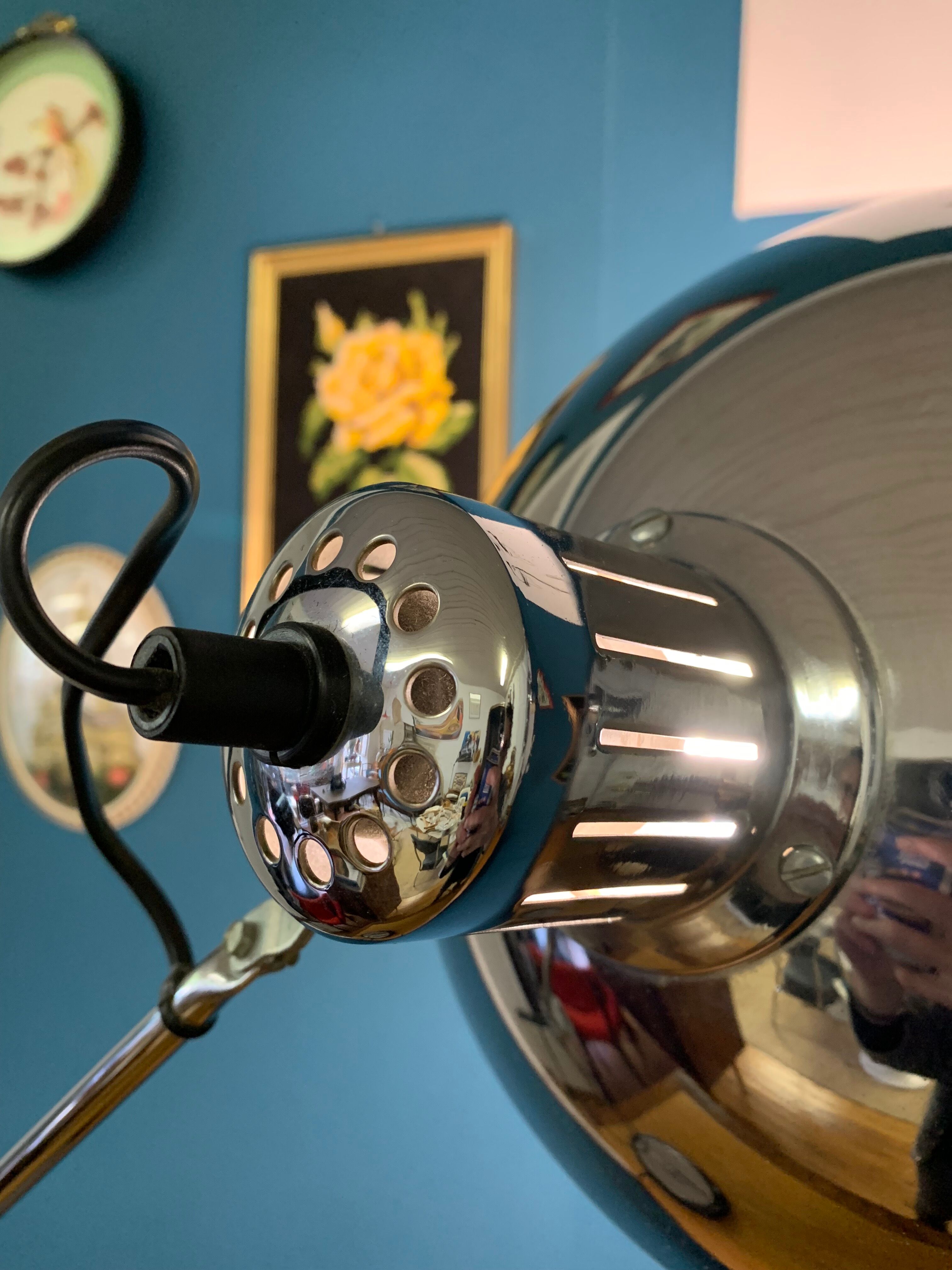 Lampe chromée Aluminor 1970