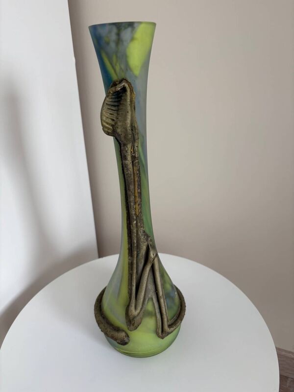 Grand vase sculptural Brutaliste – Florea SILVIU – 41 cm