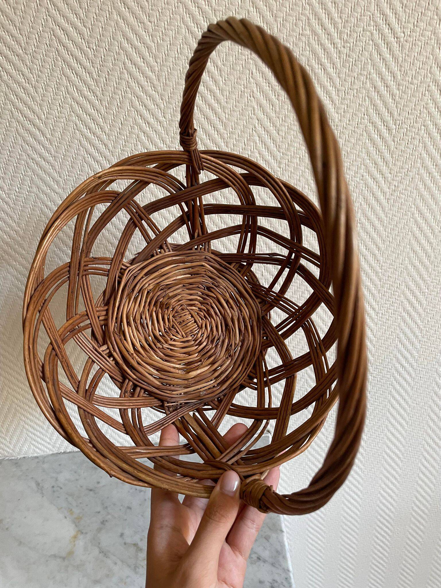 Panier osier rond