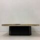 Vintage coffee table travertine and fossile marble top , 1970's