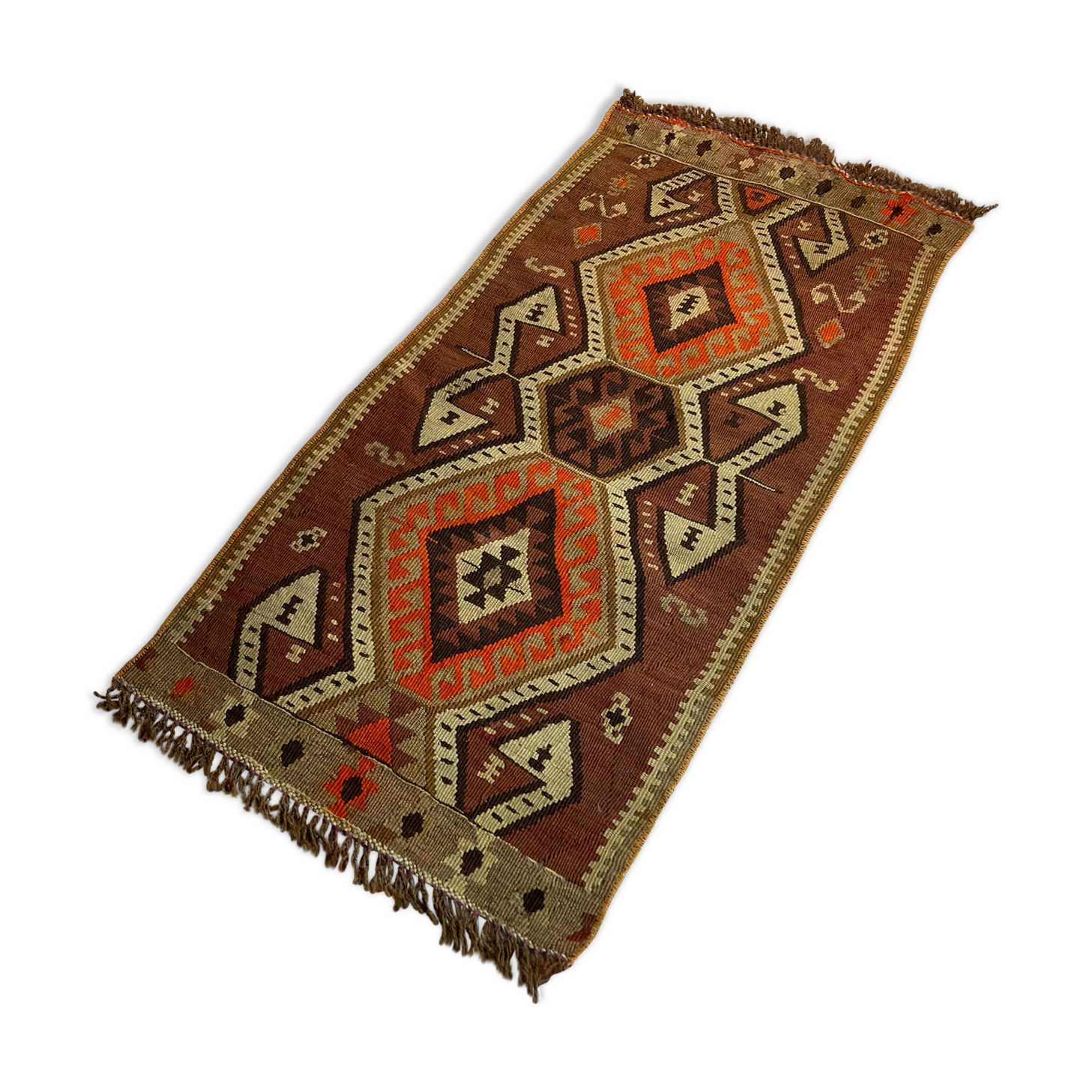 Vintage turkish kilim rug , 95 x 48 cm