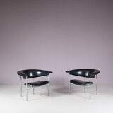 1960s Pair of “Meander Gamma” Chairs by Rudolf Wolf for Gaasbeek & Van Tiel, Netherlands