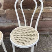 2 chaises bistrot shabby chic bois courbé vintage