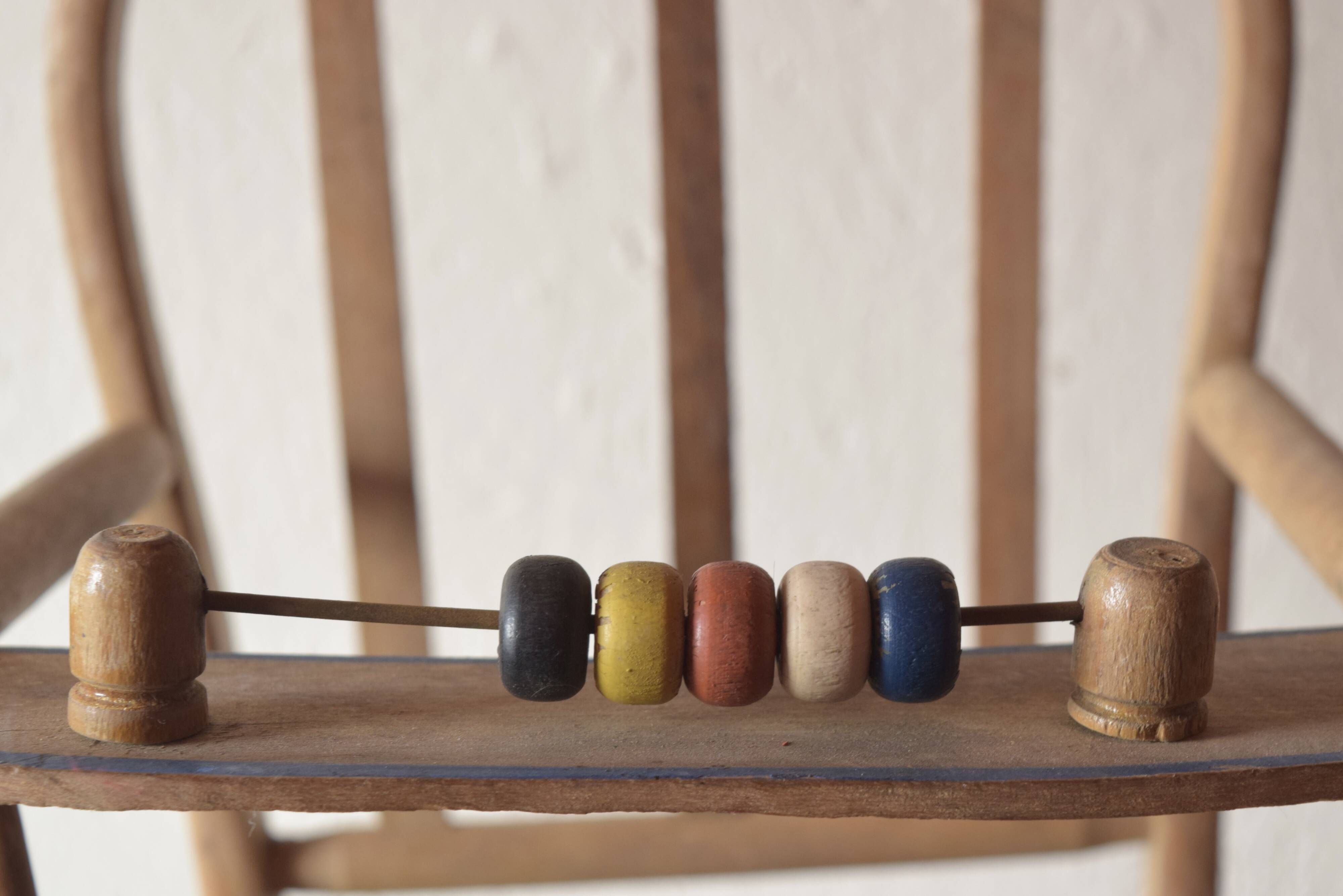Torck - Antique wooden doll's high chair - 1950