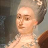 École française du XIXe.portrait de dame de qualité.pastel