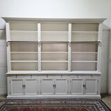White bookcase library cabinet bookcase with ladder