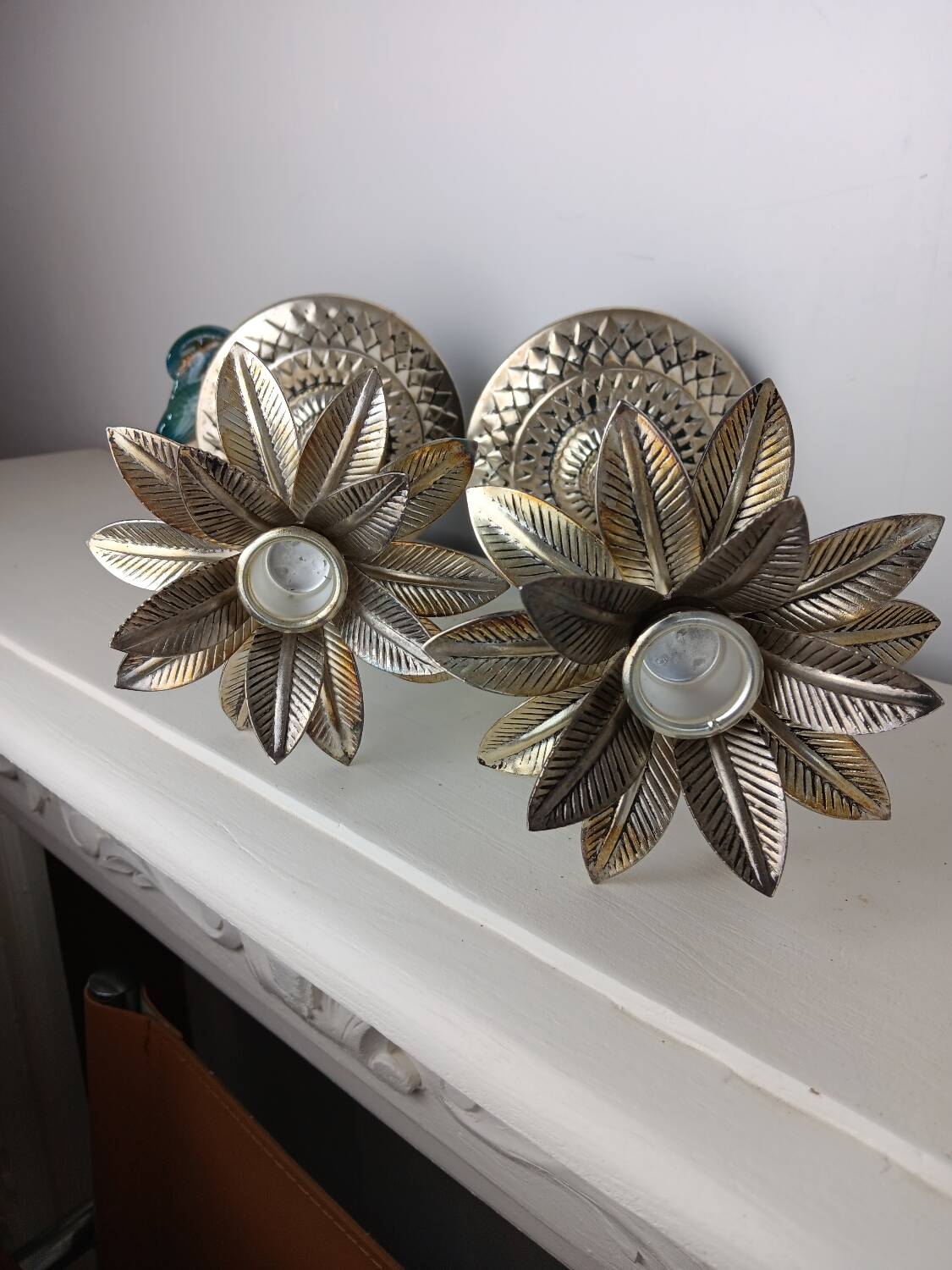 Palm tree candle holders