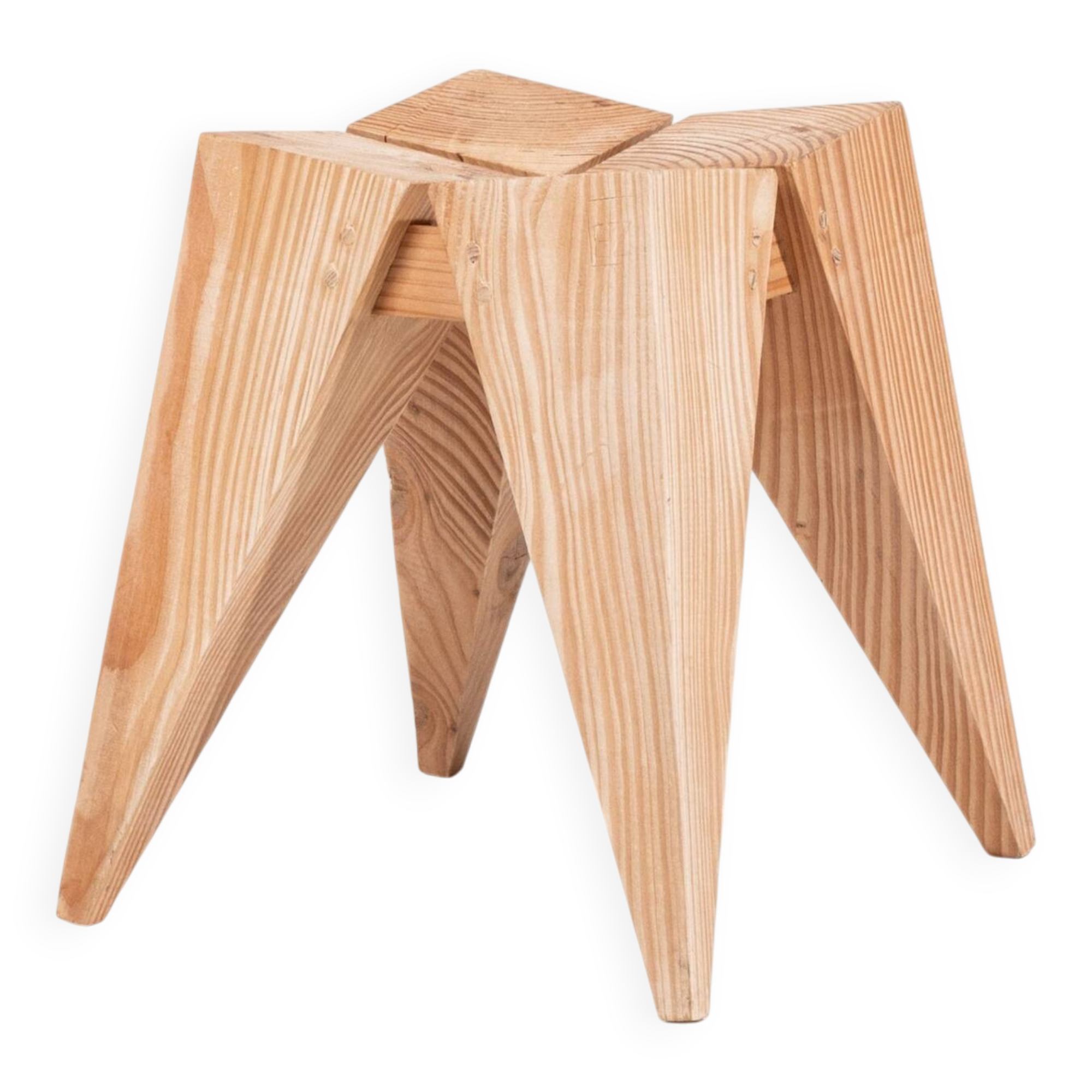 Carved wooden stool