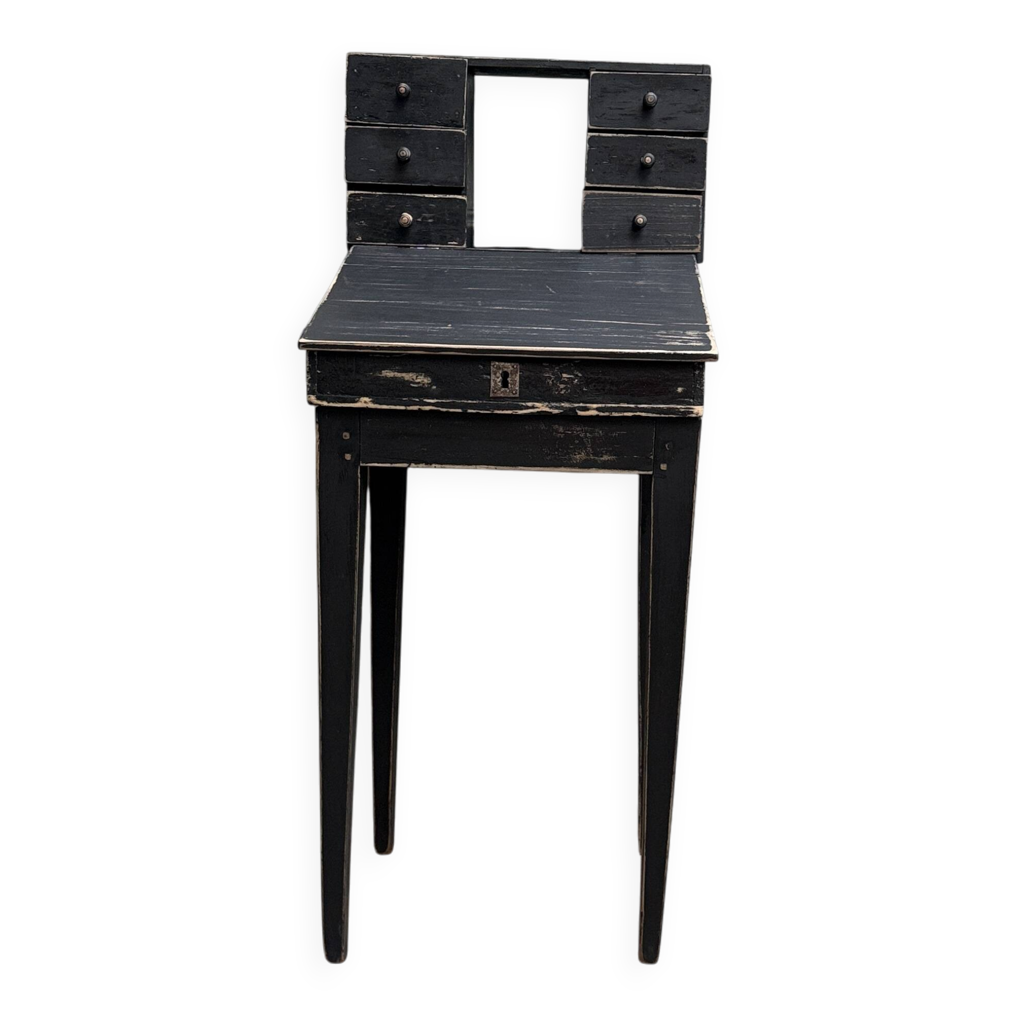 Small black antique graduated desk (renovated)