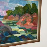 Swedish Oil on Canvas – “Autumn Landscape” by Ulf Tedenstig (1937–1999