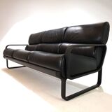 Drabert Lobbytop three-seater leather sofa by Otto Zapf, 1979