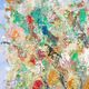 Expressionist painting bouquet floral oil on canvas JC Piquet