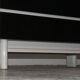 Bicolour lacquered wood bar cabinet, Italy, 1980s