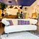 Vintage three-seater sofa