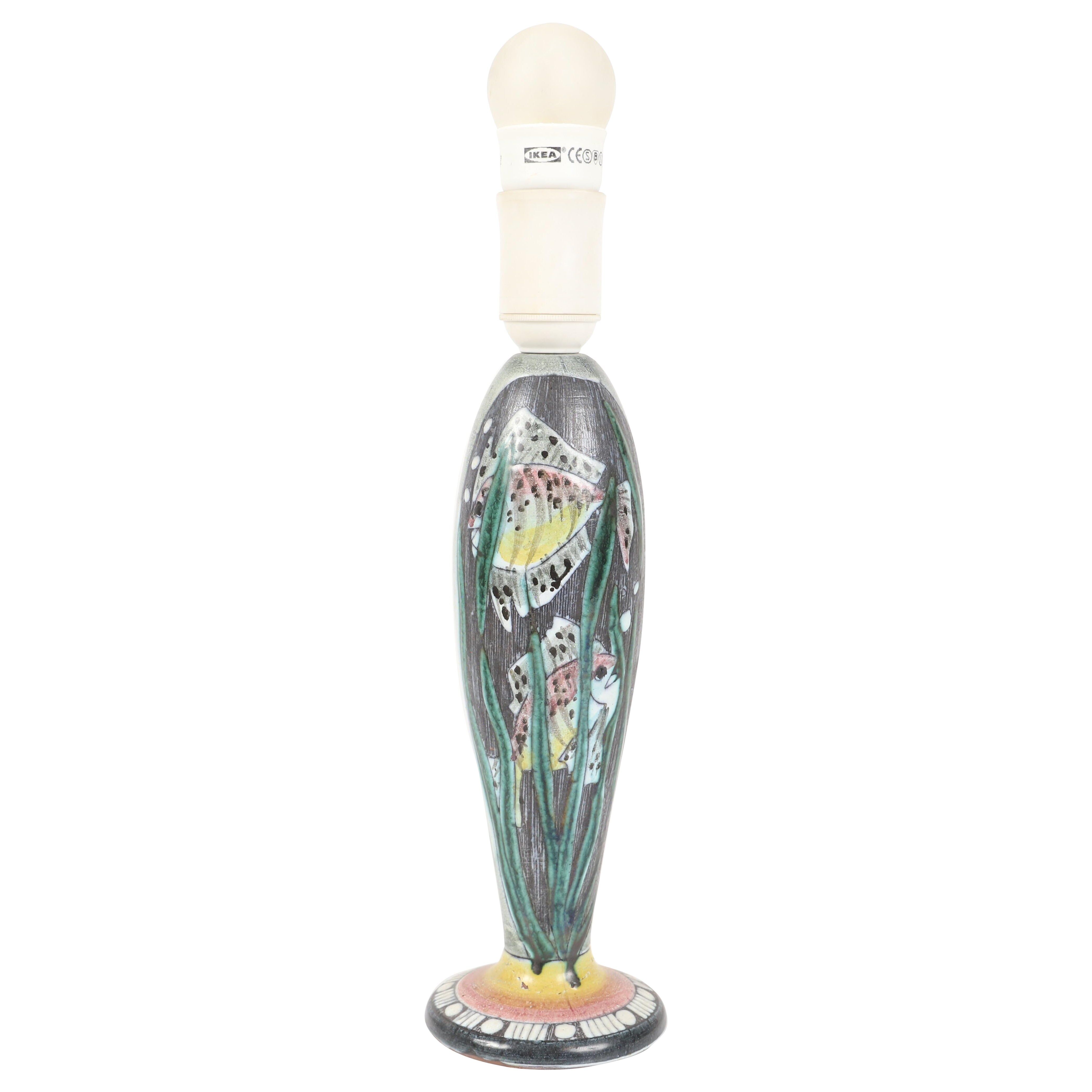 Tilgmans ceramic table lamp from Sweden, 1960s.