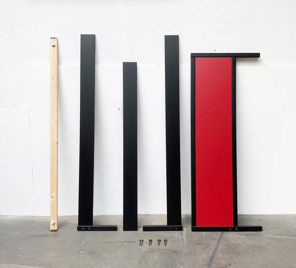 Double bed postmodern German vintage profile system by Elmar Flötotto for Flötotto.