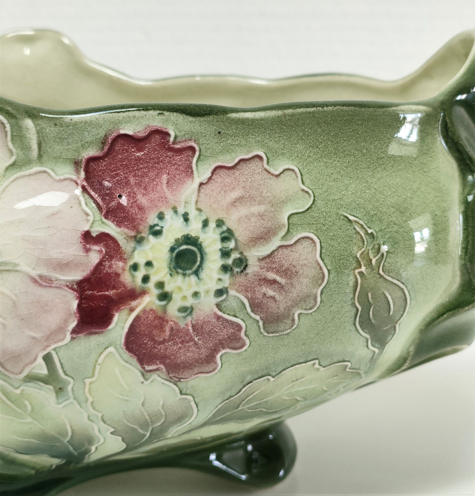 Art Nouveau gardener Keller and Guérin Earthenware St Clément decorated with flowers