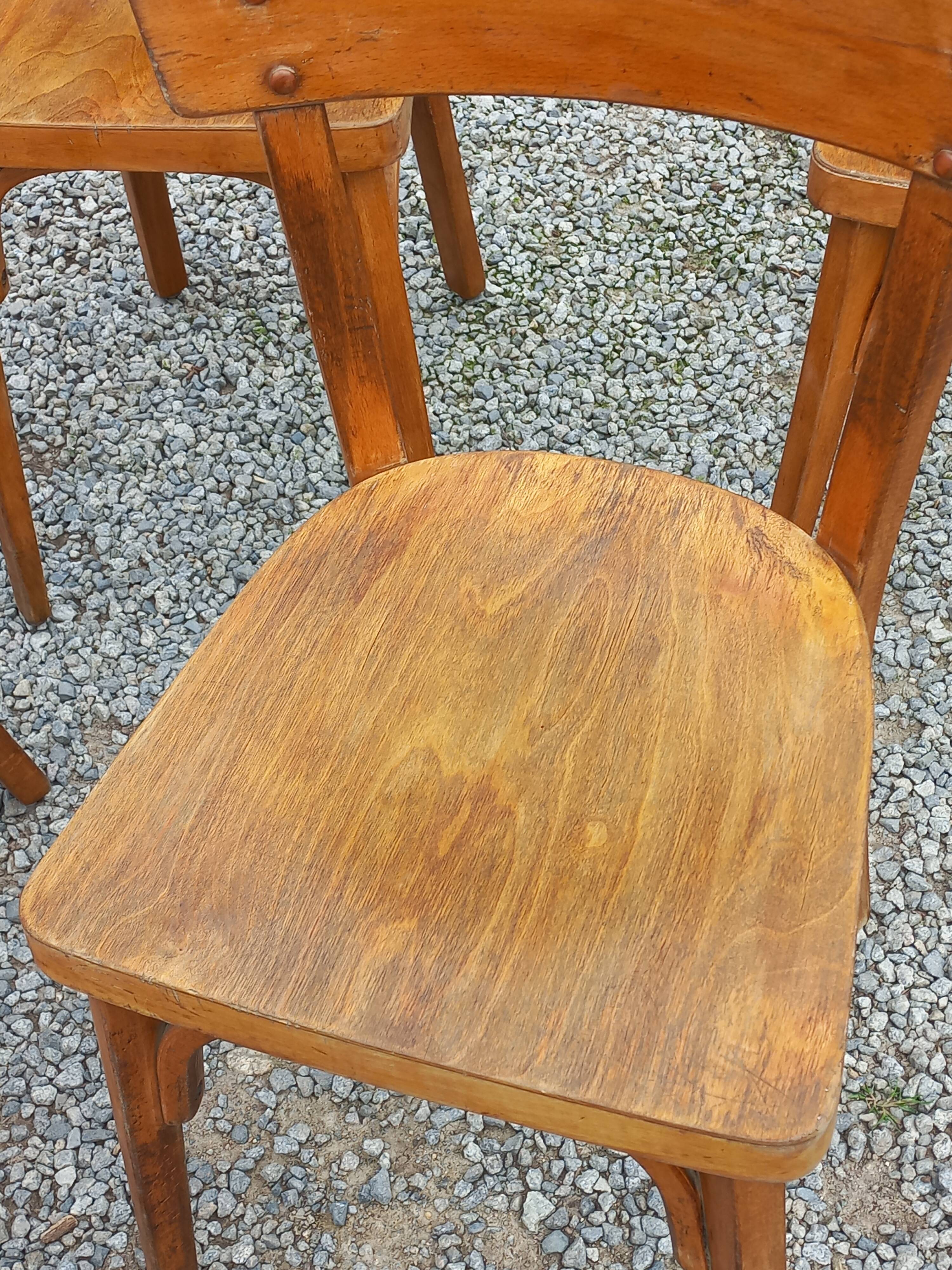 Set of 6 1950s bistro chairs