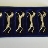 Silver metal knives in their origin box