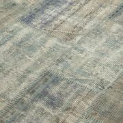 Hand-knotted oriental vintage 175 cm x 245 cm grey patchwork carpet