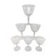 Set of 6 wine glasses in cut glass