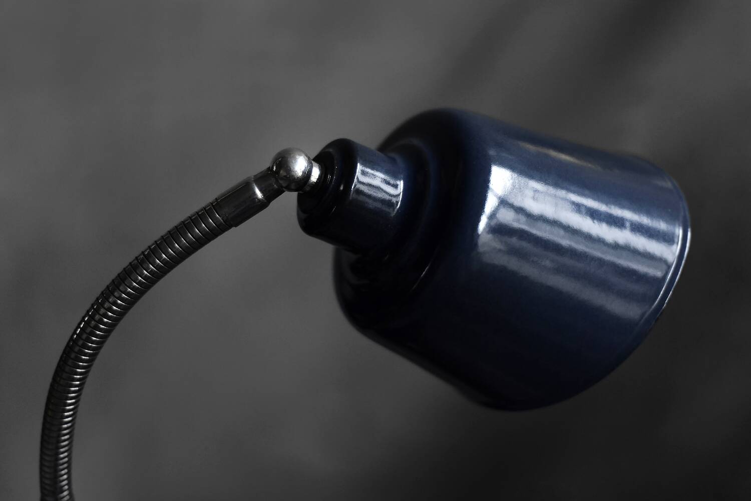 Industrial metal desk lamp, Poland circa 1950.