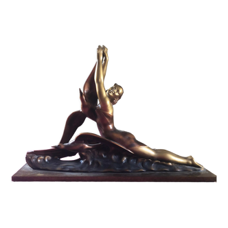 Sculpture platre Art Deco style Salvatore Melani