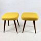 Vintage Yellow Tweed Stool, 1970s