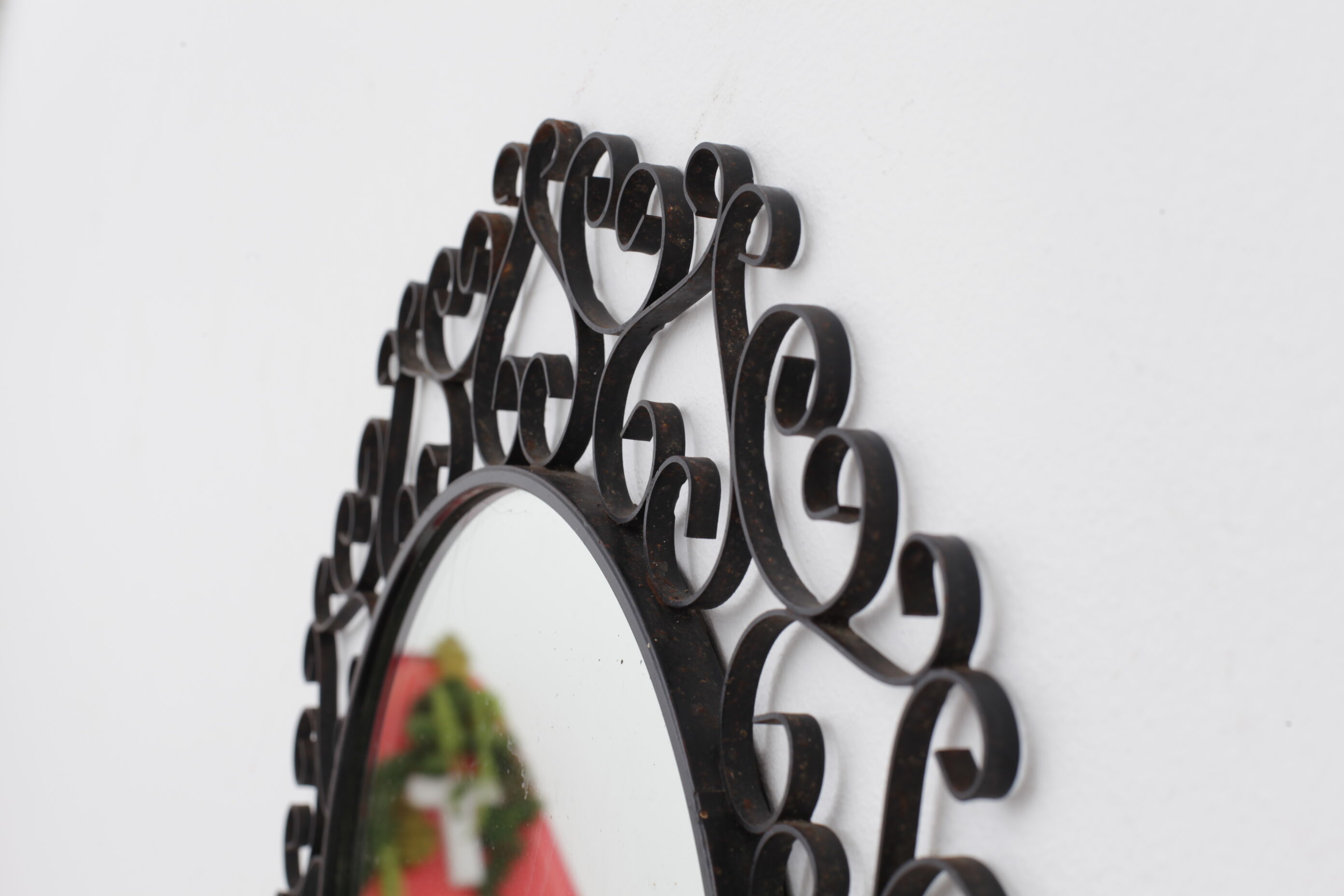 Miroir Chaty Vallauris en fer forgé 48cm