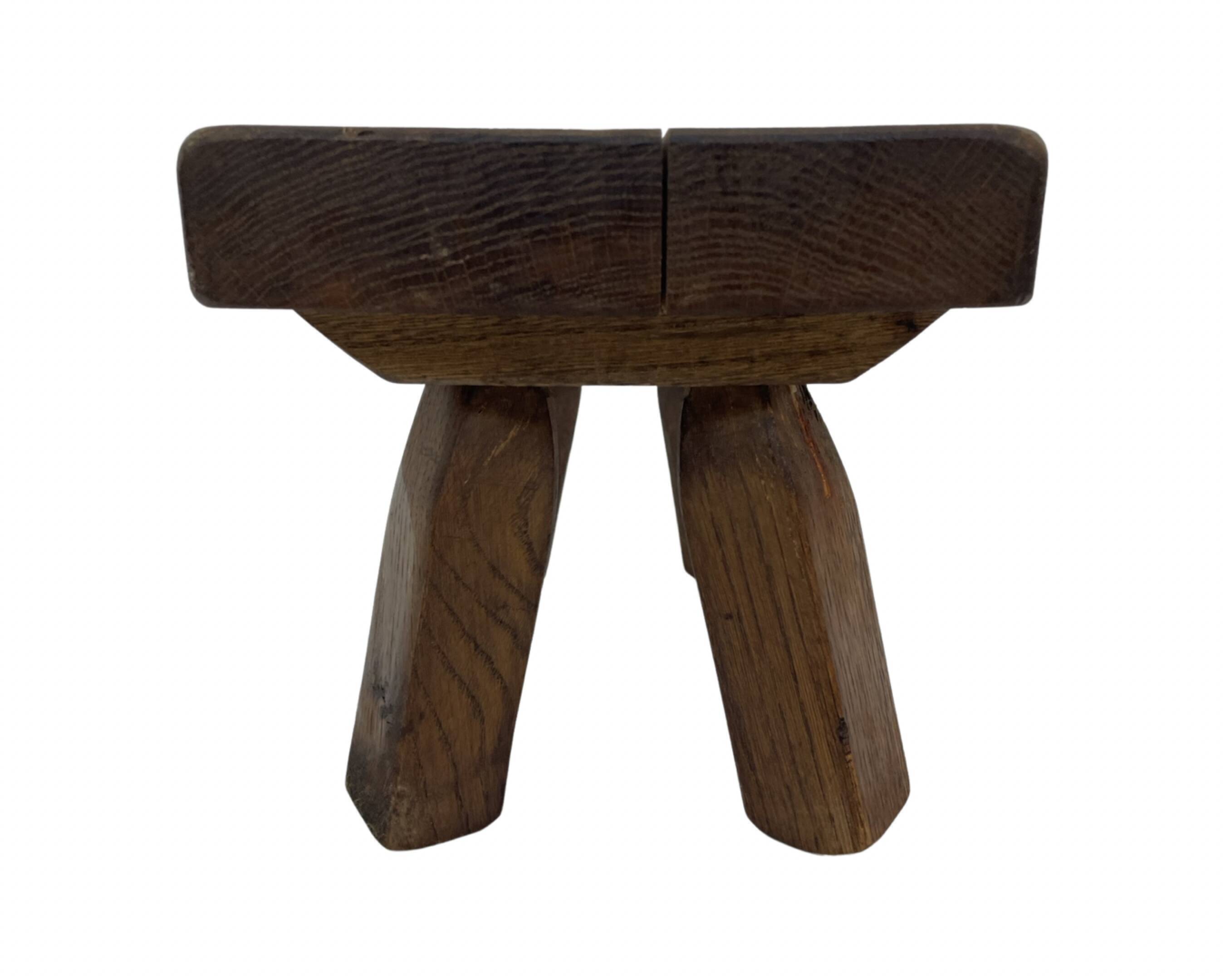 Vintage footstool stool minimalist brutalist