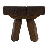 Vintage footstool stool minimalist brutalist