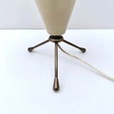 Conical tripod lamp in metal, Italy 1950