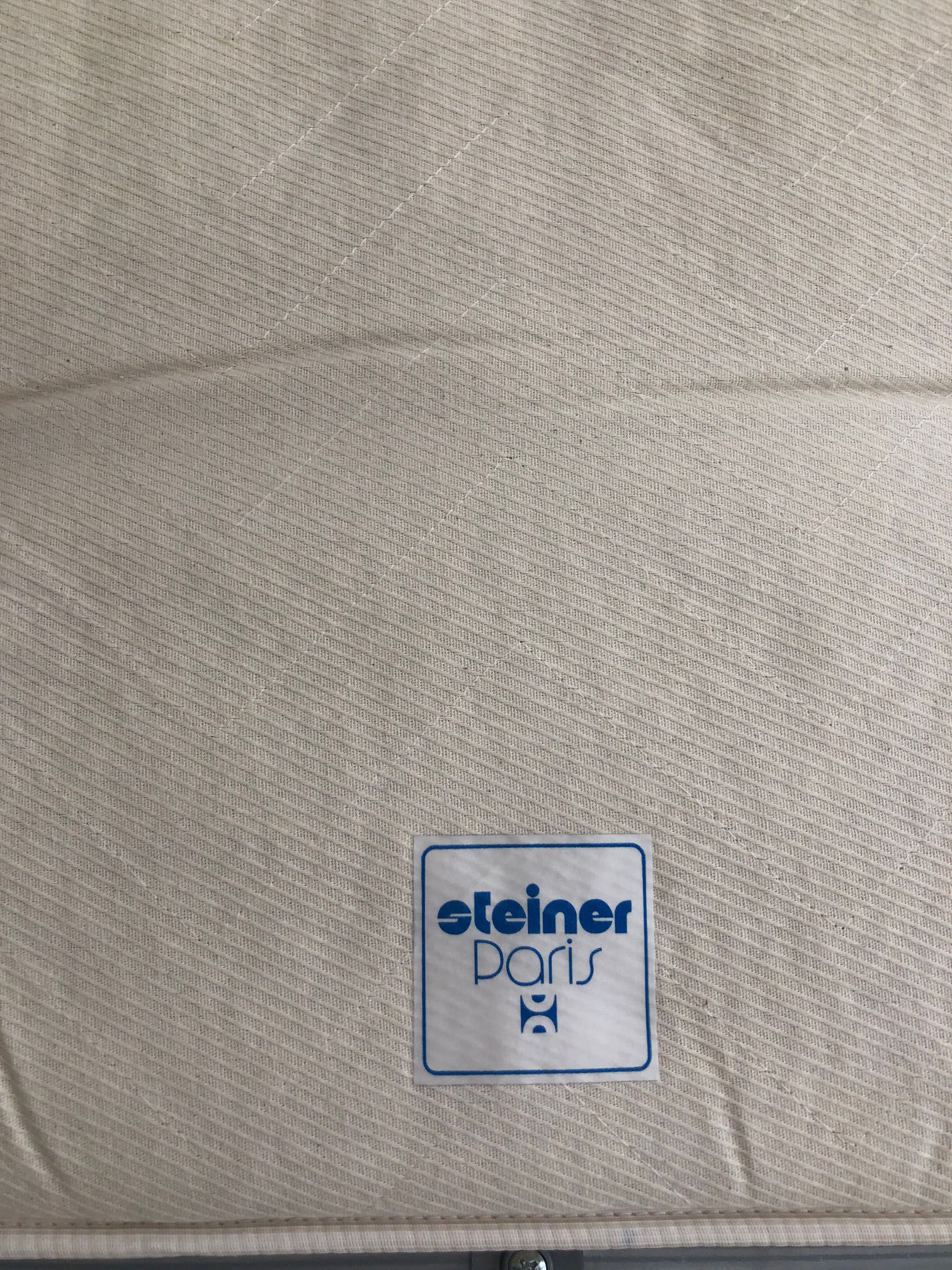 Sofa bed in grey leather from Steiner