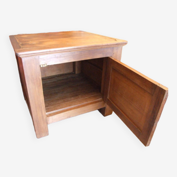 Solid vintage old tijori teak chest 78x75x69cm