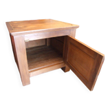 Coffre en teck vintage ancien tijori massif 78x75x69cm